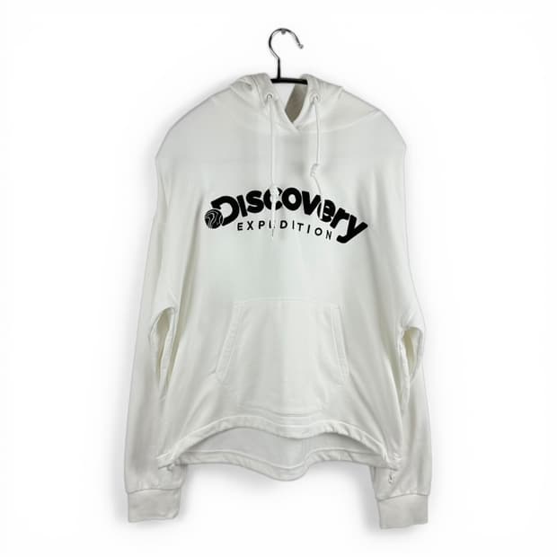(95) 디스커버리 로고 후드 티 화이트