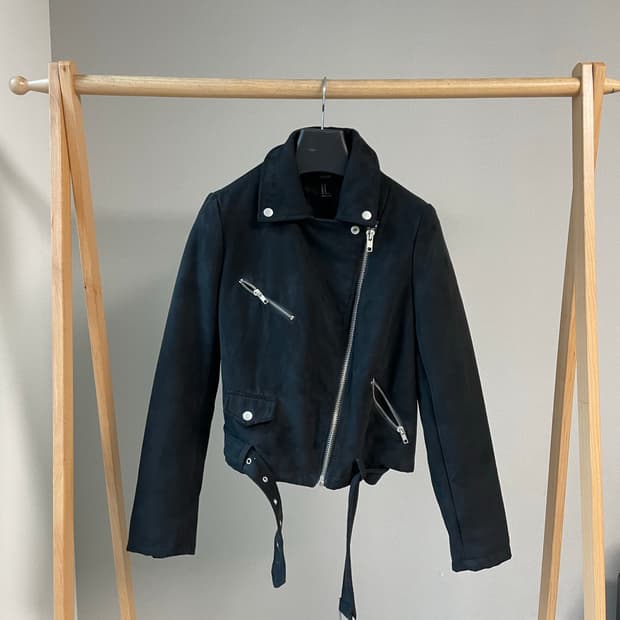 포에버21 스웨이드 라이더 자켓