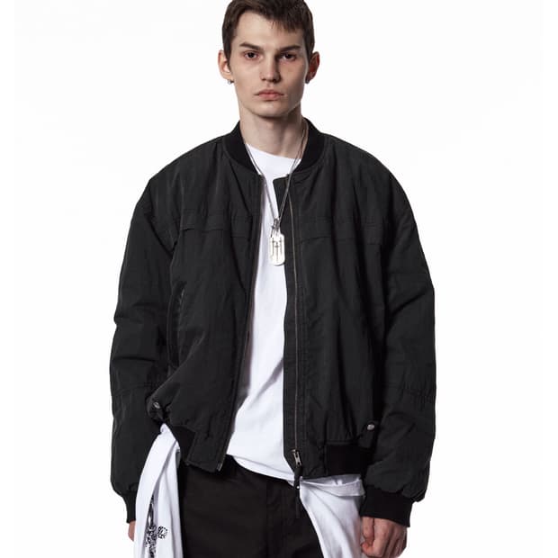 Etce WASHED BOMBER JACKET (BLACK) 