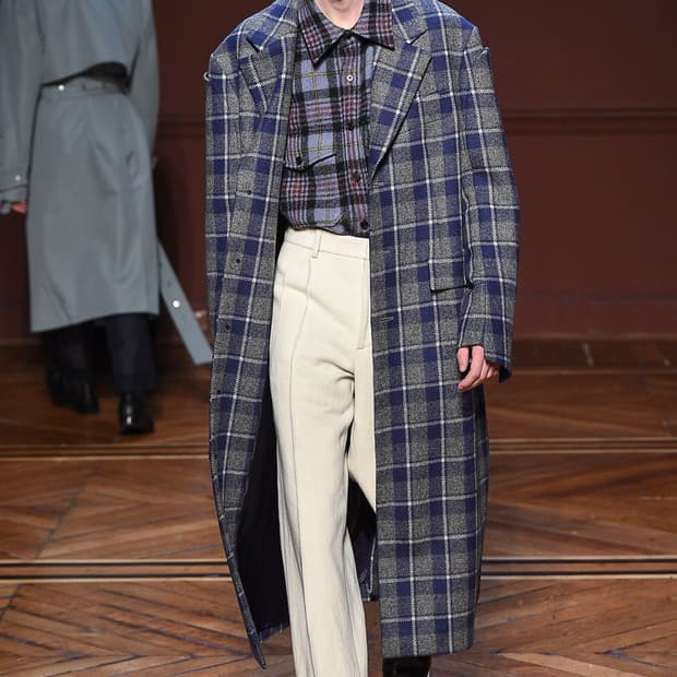 (50) 우영미 18FW 블루 체크 코트