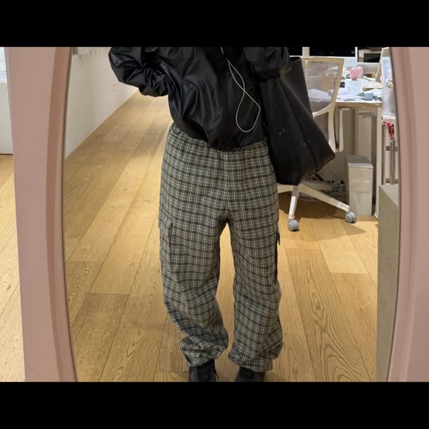그라미치 스웰 카고 팬츠 체크 S