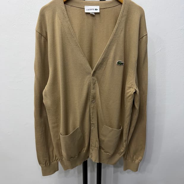 정품) 라코스테 남성 베이지색 가디건 100