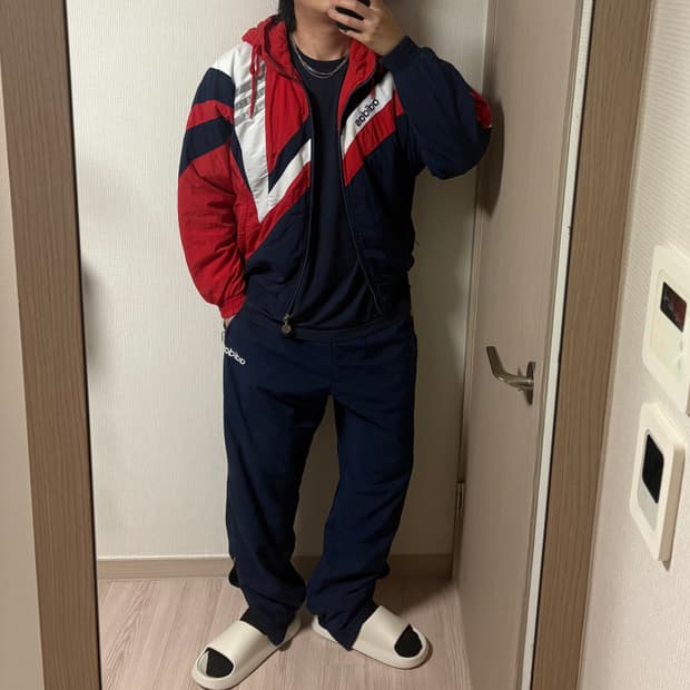 정품 아디다스 올드스쿨 대장급 패턴 바람막이 트레이닝 세트 셋업