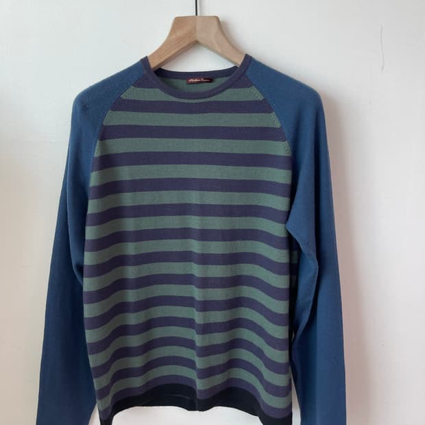 홀랜드에스콰이어 메르노 스웨이드 패치 니트 XL 105