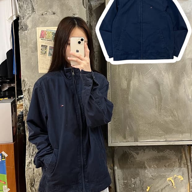 타미힐피거 코튼 블루종 네이비 S #csz863