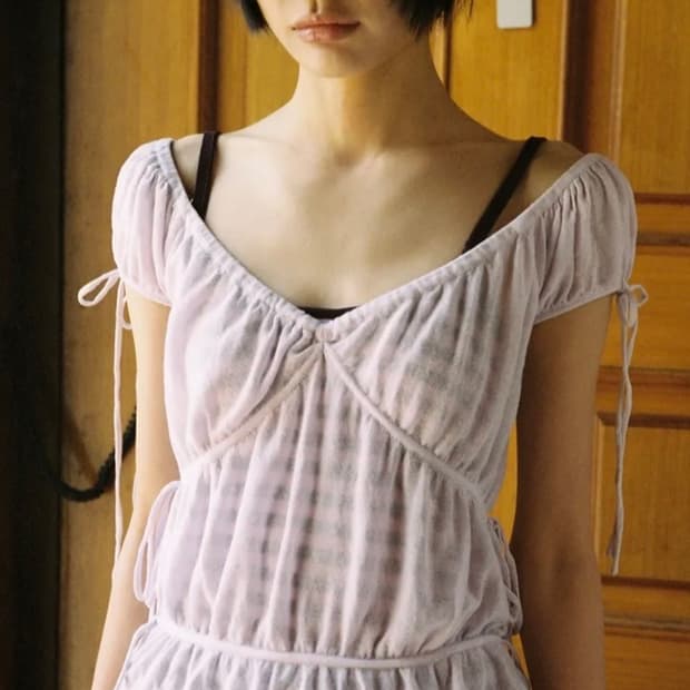[zara] romantic bow top