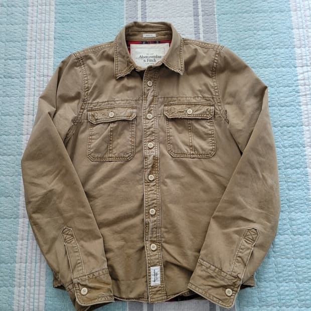 아베크롬비 Abercrombie 워크웨어 체크안감 셔츠형 자켓 XL