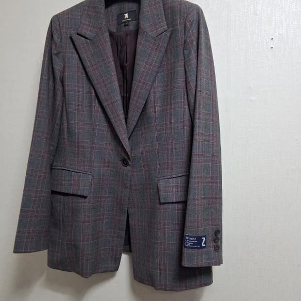 JOINUS PREMIUM 100% 순모체크쟈켓 피트77 여유있게는 66