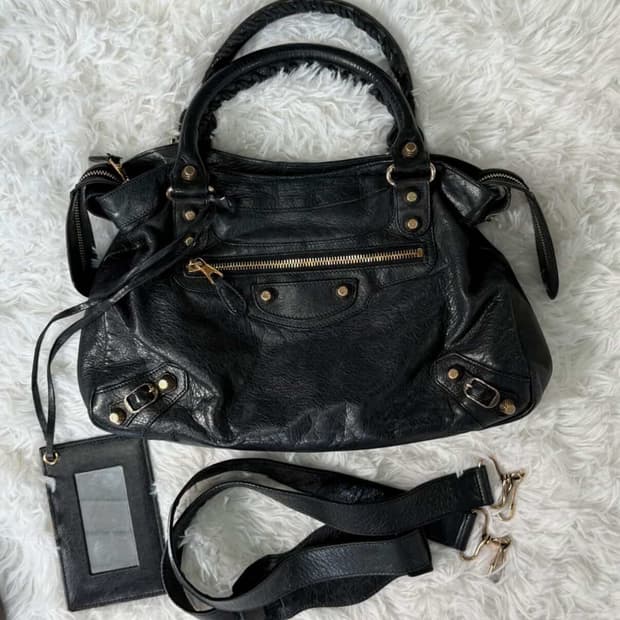 발렌시아가 모터백 블랙 정품