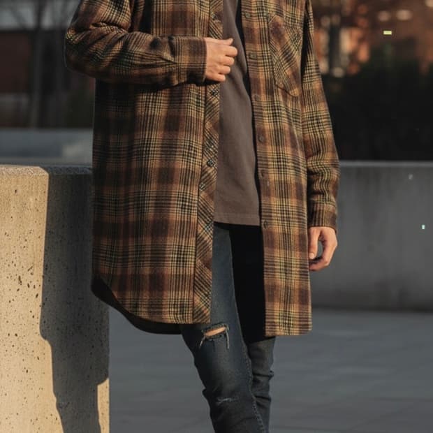 아더에러 오버사이즈 루즈핏 체크 셔츠 울 ADERERROR