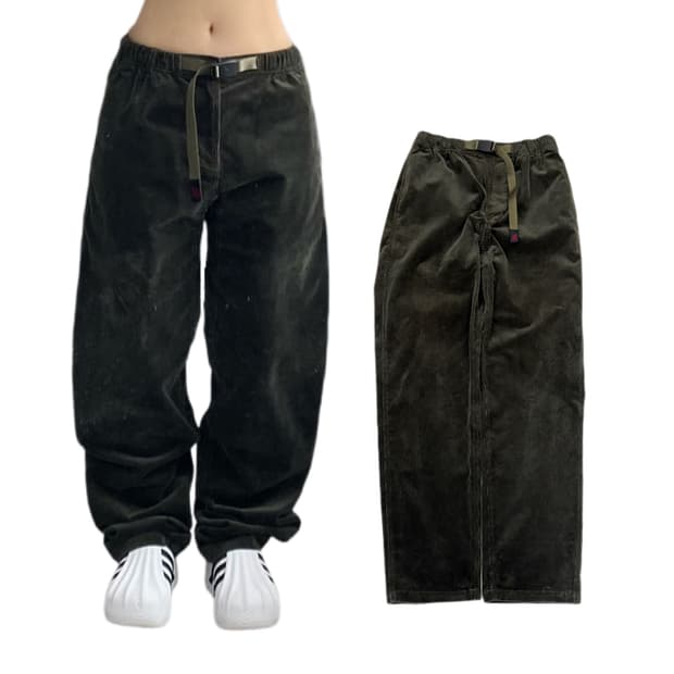 그라미치 코듀로이 벨티드 팬츠