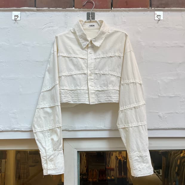 Theilma 더일마 화이트 크롭셔츠 F