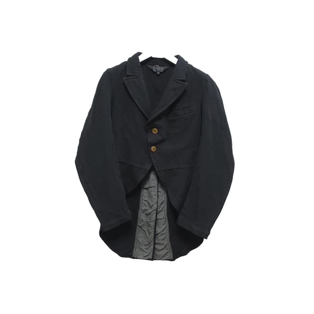 COMME DES GARCONS 꼼데가르송 블랙 축융 울 자켓 S