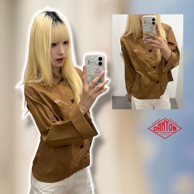 단톤 코튼 셔츠 자켓