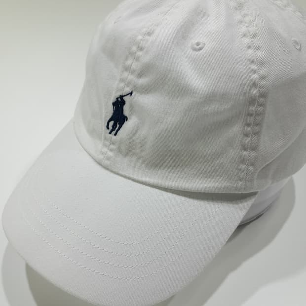 CL422 폴로 다크네이비 포니 화이트 볼캡 모자