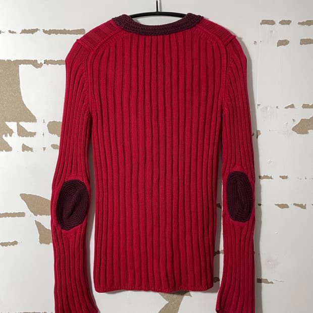 알마니 익스체인지 슬림핏 케이블 니트