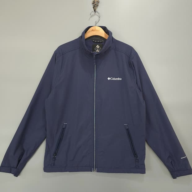 컬럼비아 Columbia 로고 자수 바람막이 자켓 네이비 M