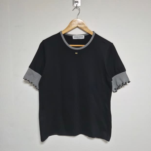 소니아리키엘SoniaRykiel 프릴 반팔 티셔츠 M T-225