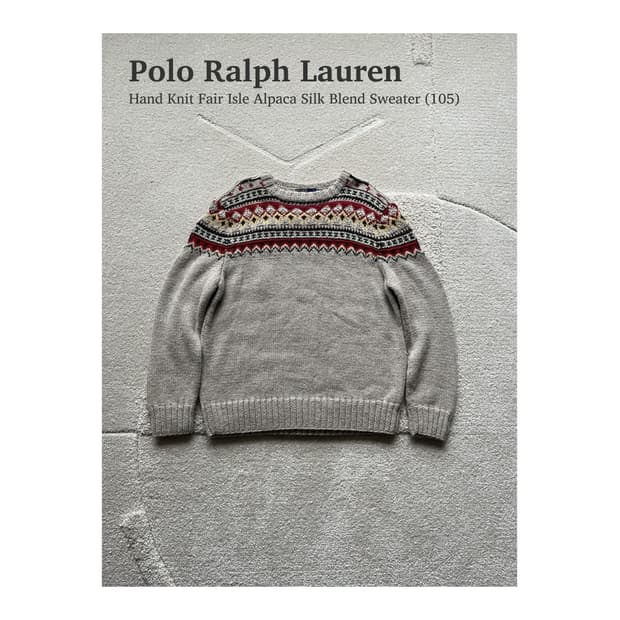 폴로 랄프로렌 페어아일 앙고라 실크 스웨터 (105)