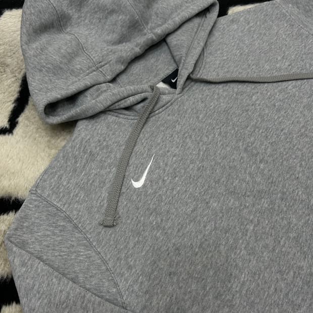 [XL]나이키 스우시 후드/그레이/기모