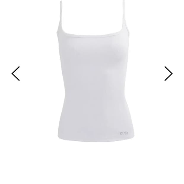 킴즈서울 킴서울 kimseoul 111 와이드 캐미솔 슬리브리스 화이트