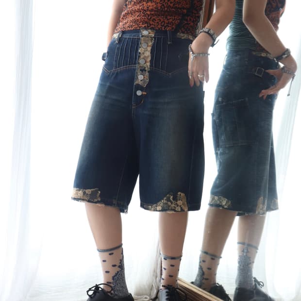[Sunao Kuwahara] Lace Trimming Pants