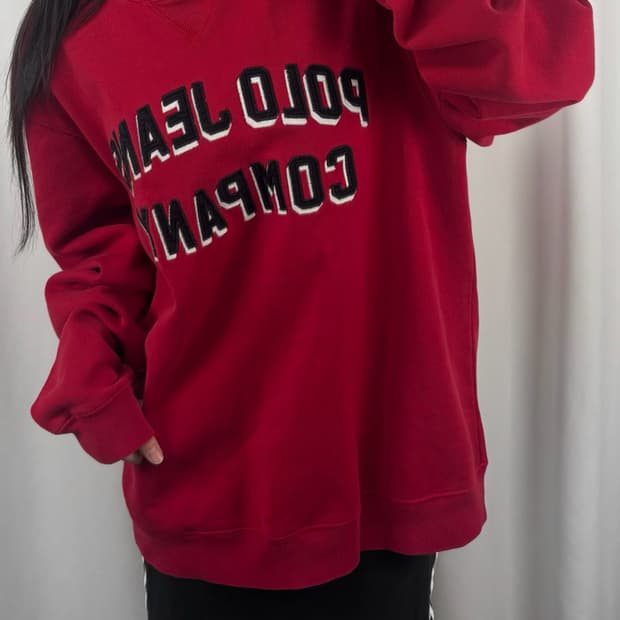 폴로 진스 레드 맨투맨