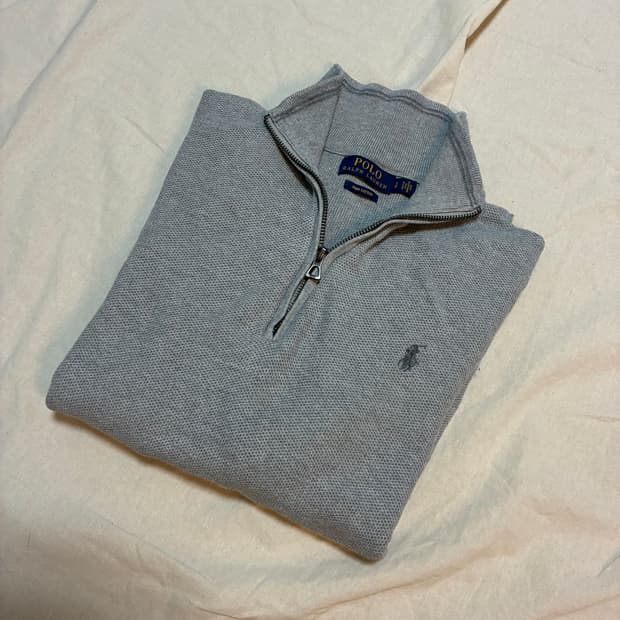 신형 폴로 하프집업 니트 그레이 S