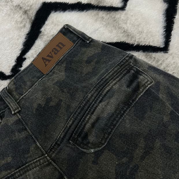 [S]어반드레스 와이드 카모 데님팬츠