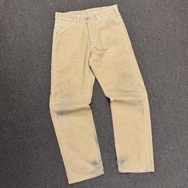 M)Lee 빈티지 베이지 포켓 싱글니 워크팬츠