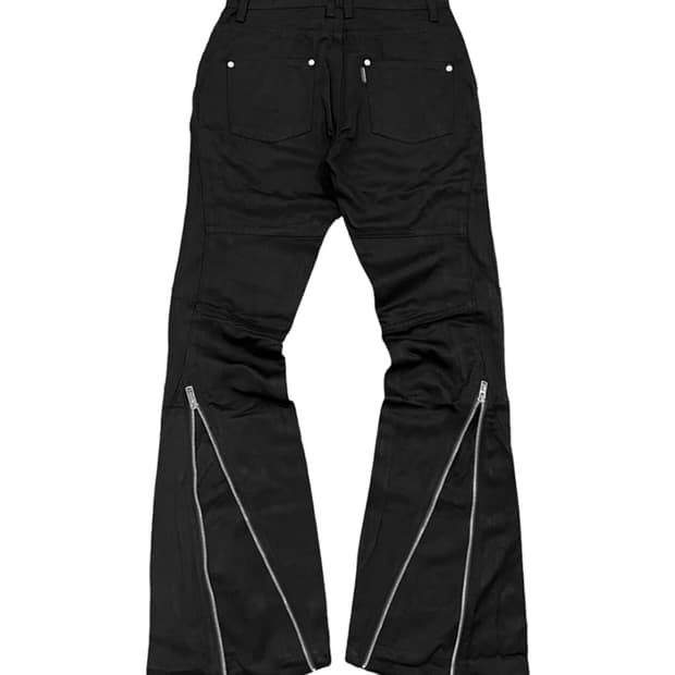 [S] 써저리 백 집 부츠컷 팬츠 BLACK