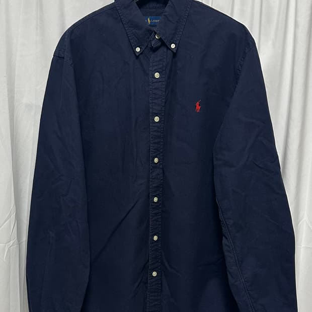 no.162 폴로 랄프로렌옥스포드 네이비 셔츠 xl 상태굿