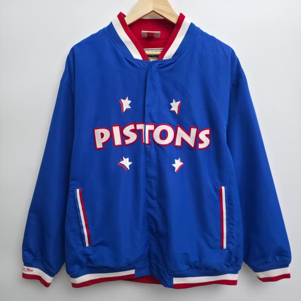 [L] 미첼낸네스 NBA 디트로이트 바시티 자켓