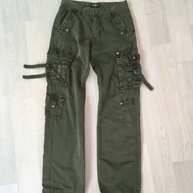 jpn vintage y2k khaki cargo pocket pants