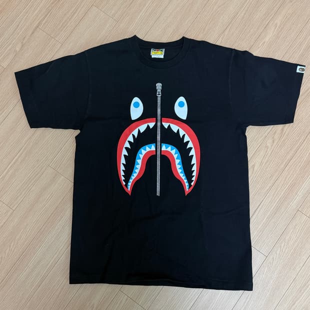 Bape 베이프 샤크 반팔 티셔츠 블랙