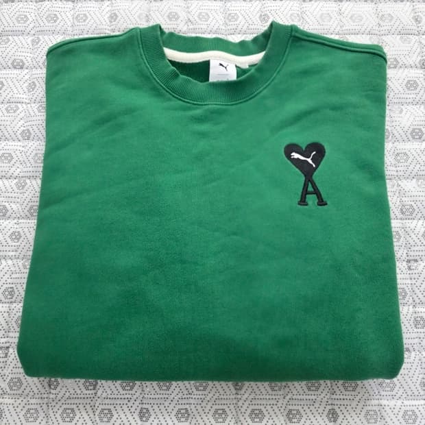 아미 하트 로고 맨투맨 그린 95