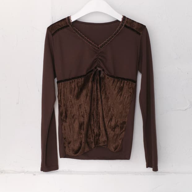 velvet shirring T 