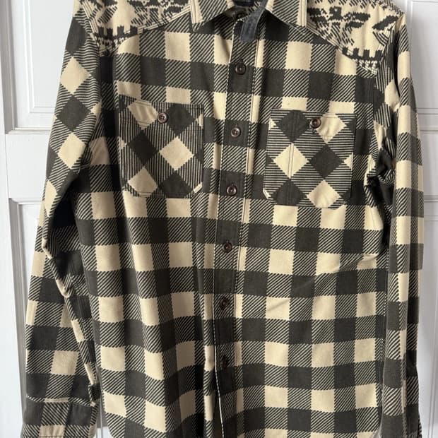 RRL 더블알엘 나바호 자수 버팔로 체크 셔츠