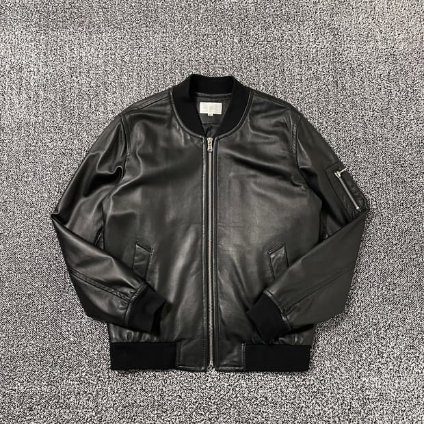 빈티지9. 헤스티지 양가죽 라이더 자켓 가죽자켓 블루종 봄버 램스레더