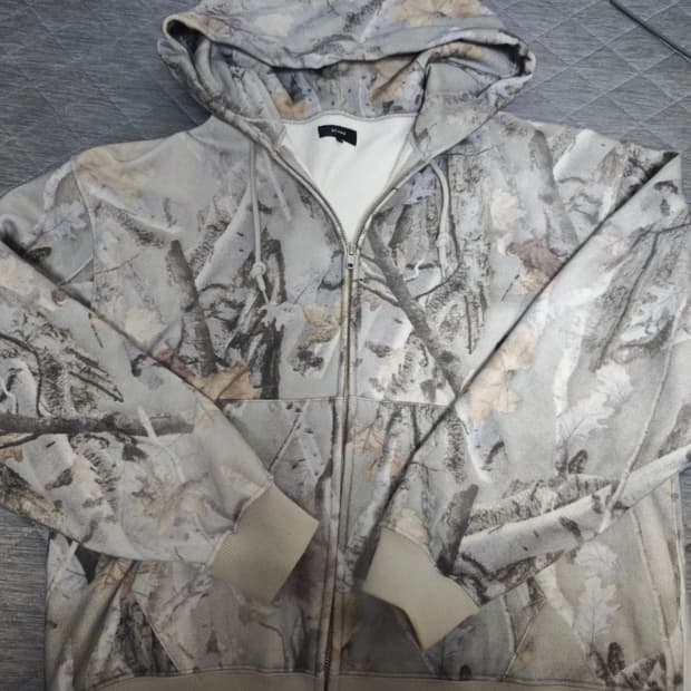 BEAMS 리얼트리 크롭 후드집업 m