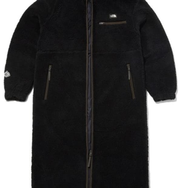 노스페이스 롱 플리스 코트 블랙 95 남녀공용