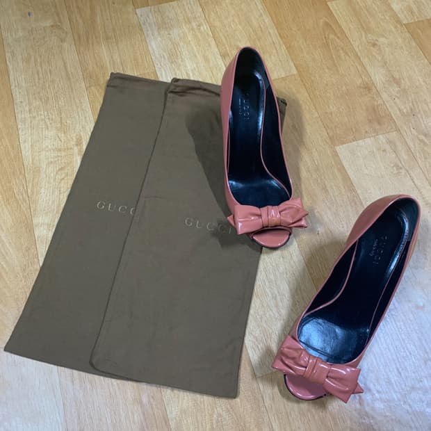 GUCCI 구찌 페이던트 오픈 토 플랫폼(36 사이즈)