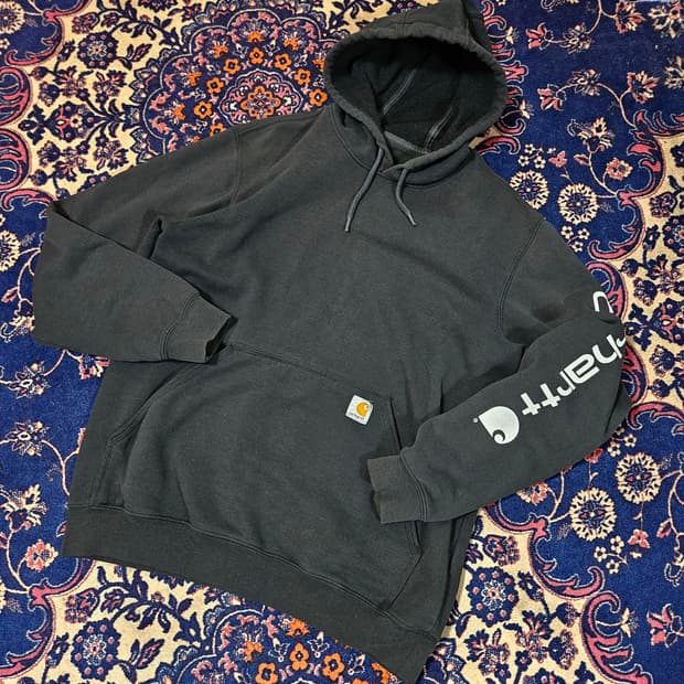 칼하트 레터링 빈티지 후드티 M size