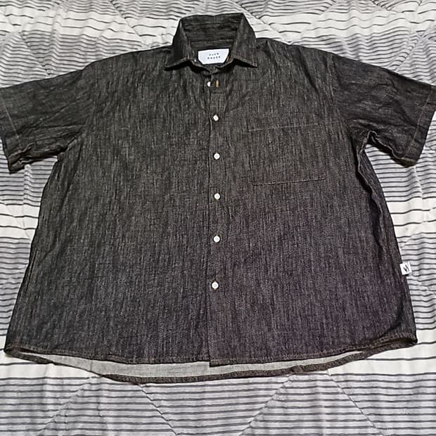 어반드레스 오버핏 반팔데님남방 가슴69 기장77