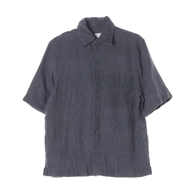 ZARA 린넨 다크그레이 반팔 셔츠 S