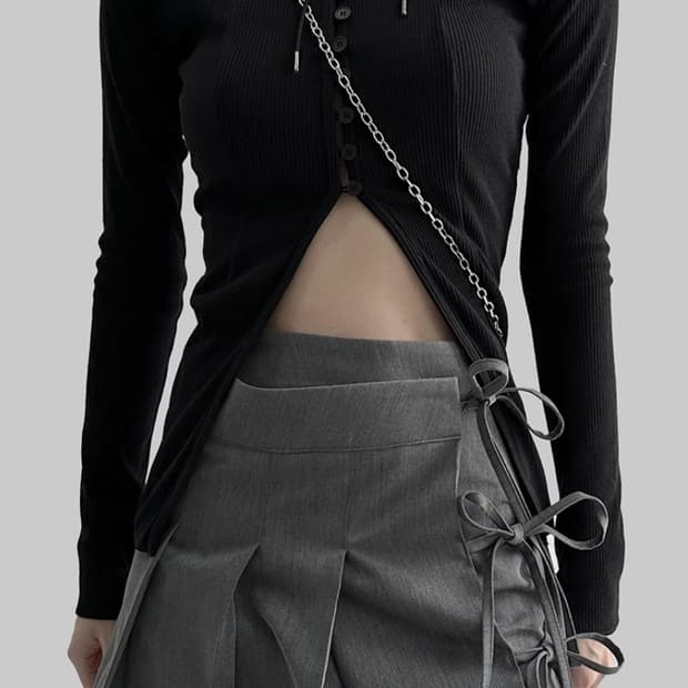 므넴 단추 가디건