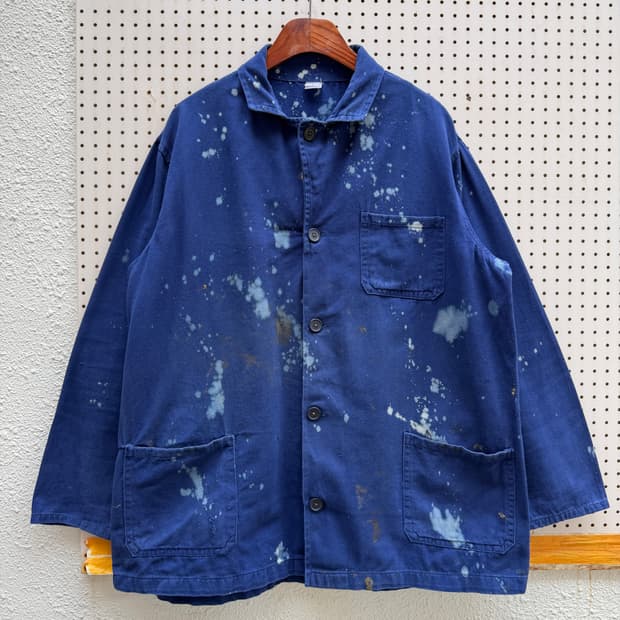 1980s DISTRESSED BLEACH FRENCH 프렌치워크자켓