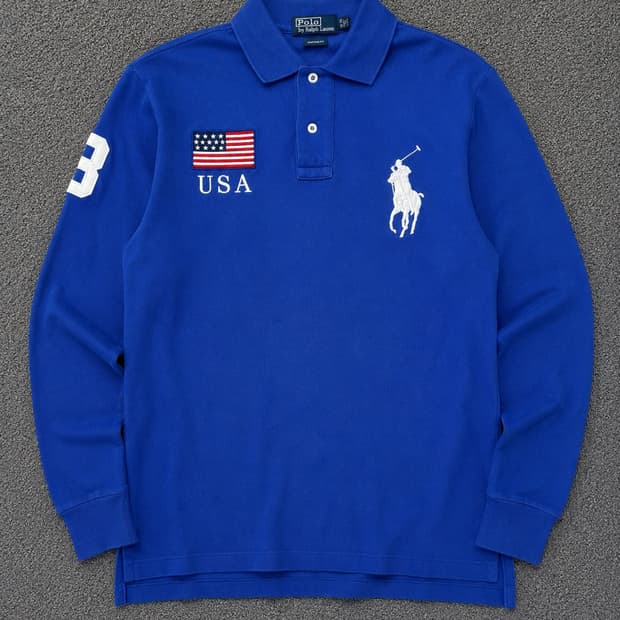 폴로 랄프로렌 치프키프 빅포니 USA 긴팔 카라티 M 