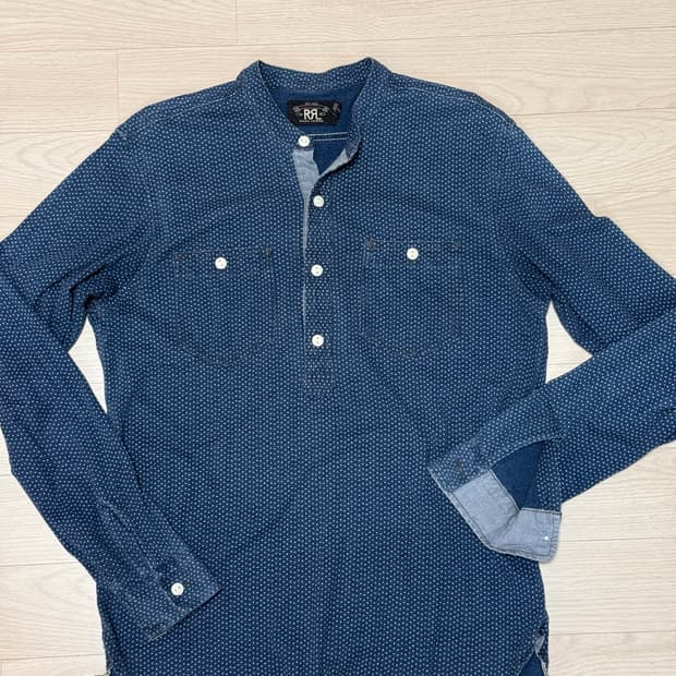 RRL 폴카닷 풀오버 워크셔츠 S