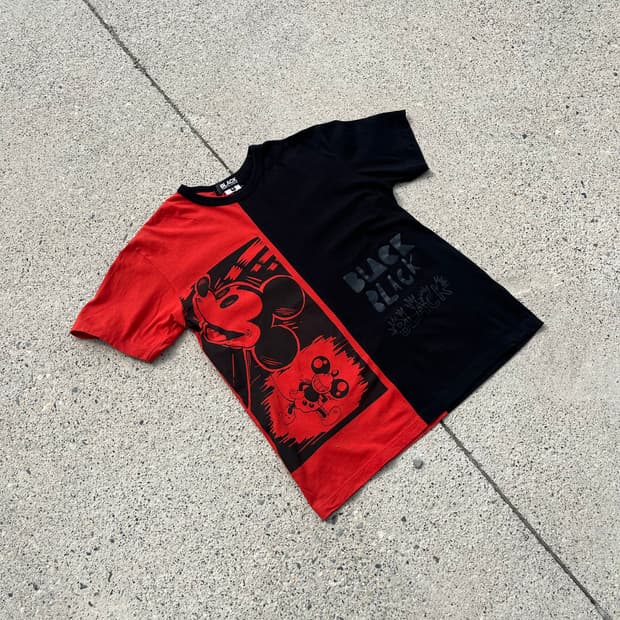 Comme des garcons black 미키마우스 반팔